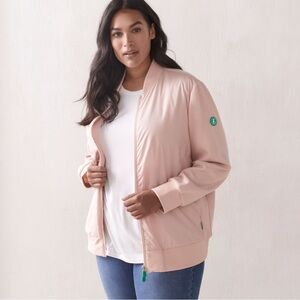 Save the Duck Refy Bomber Jacket Women’s Size 2X XXL Pink Recycled Vegan